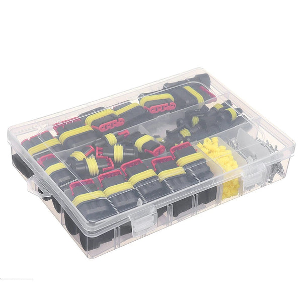 352pcs Waterproof Electrical Wire Connector 1/2/3/4 Pin Kit