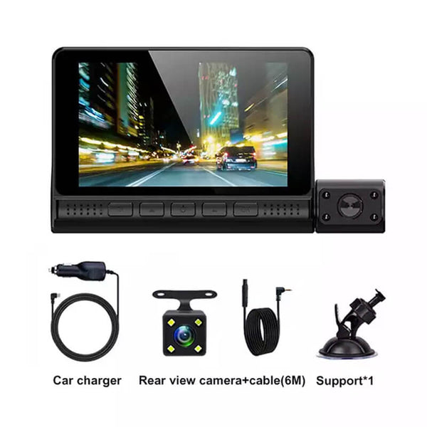 Car Dash Cam 1080P | 3 Cameras (Front, Inside & Rear)