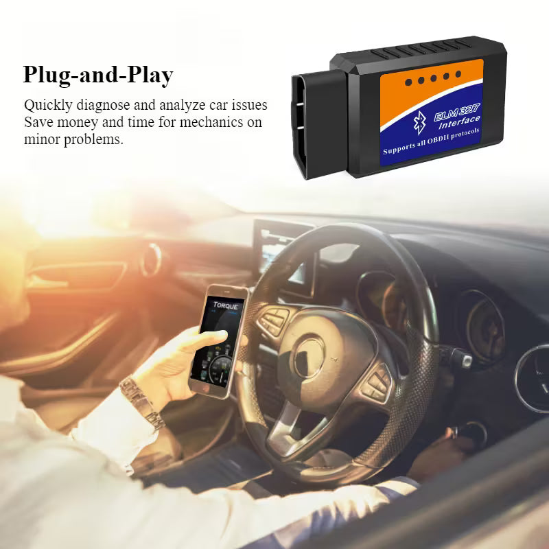 ELM327 Bluetooth OBD2 Vehicle Diagnostic Adapter - Electromann SA