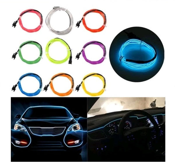 3M Single Color 5V USB Flexible Neon EL Wire - Bendable and Vibrant Lighting Solution