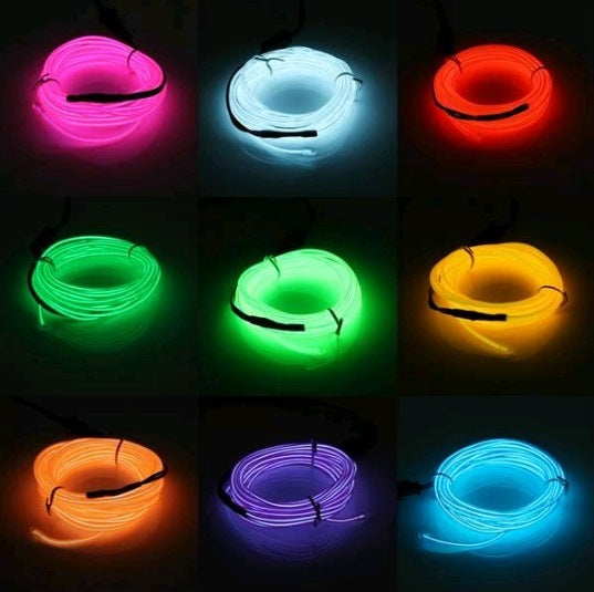 3M Single Color 5V USB Flexible Neon EL Wire - Bendable and Vibrant Lighting Solution