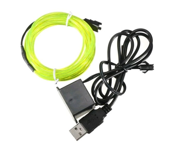 3M Single Color 5V USB Flexible Neon EL Wire - Bendable and Vibrant Lighting Solution