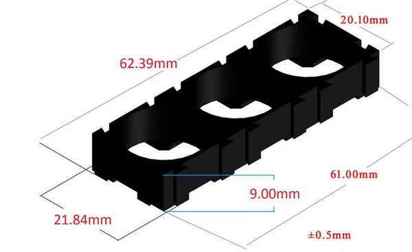 1Pcs Tripple 21650 Lithium Battery Fixed Composite Bracket