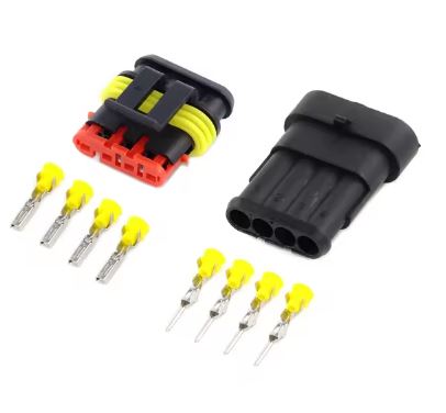 4 Pin Super Seal Waterproof Electrical Automotive Wire Connector Plug Set