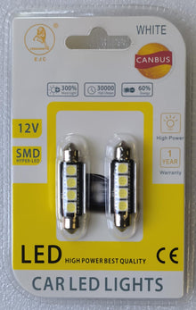 EJC 41mm Super Bright Canbus Car Dome Festoon LED Bulb Kit  - Cool White (10004969) - Electromann SA