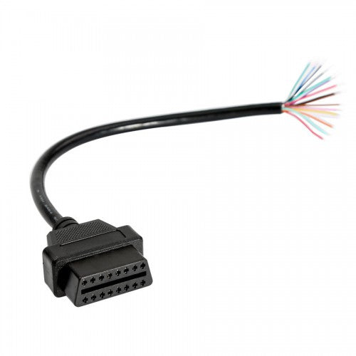 OBD2 16pin Female Connector to Open OBD Cable - Essential Tool for Car Enthusiasts and Professionals - Electromann SA
