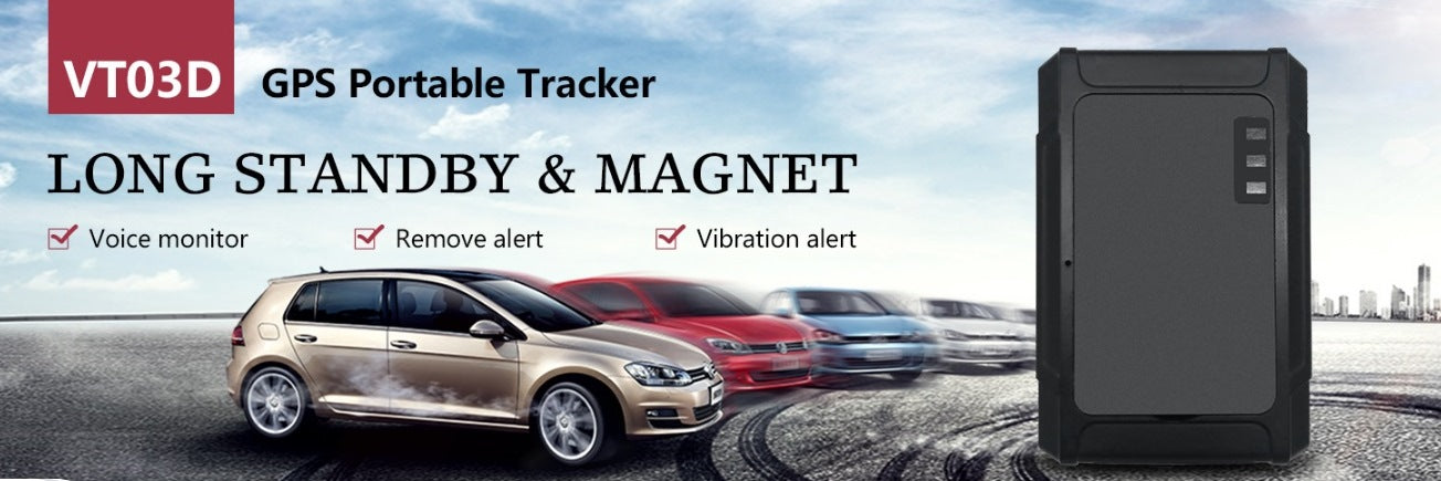 VT03D DIY No-Contract Portable Mobile App GPS Tracker - Real-Time Tracking for Vehicles, People, and Assets - Electromann SA