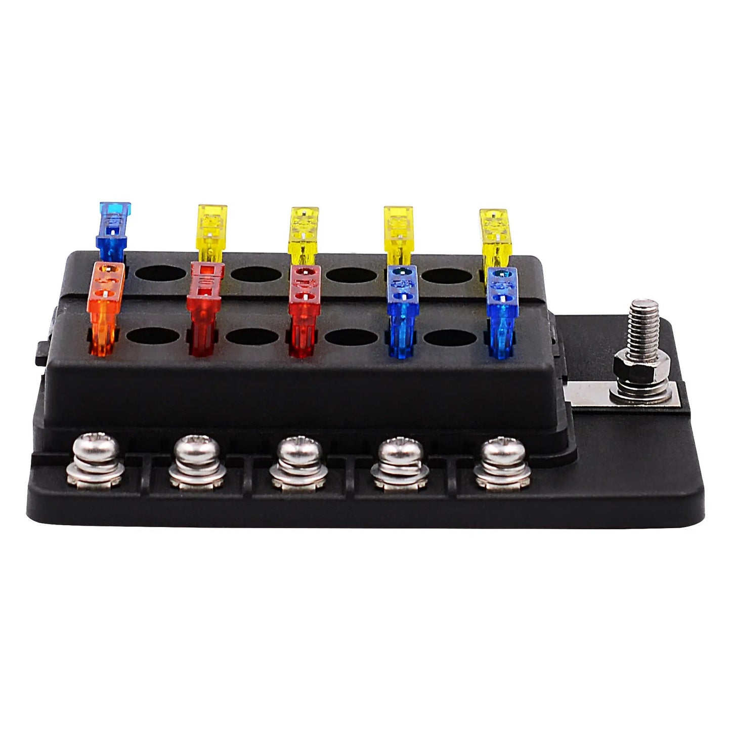 Get Organized and Protected with the 10 Way Fuse Box with Blade Block Holder Kit - Electromann SA