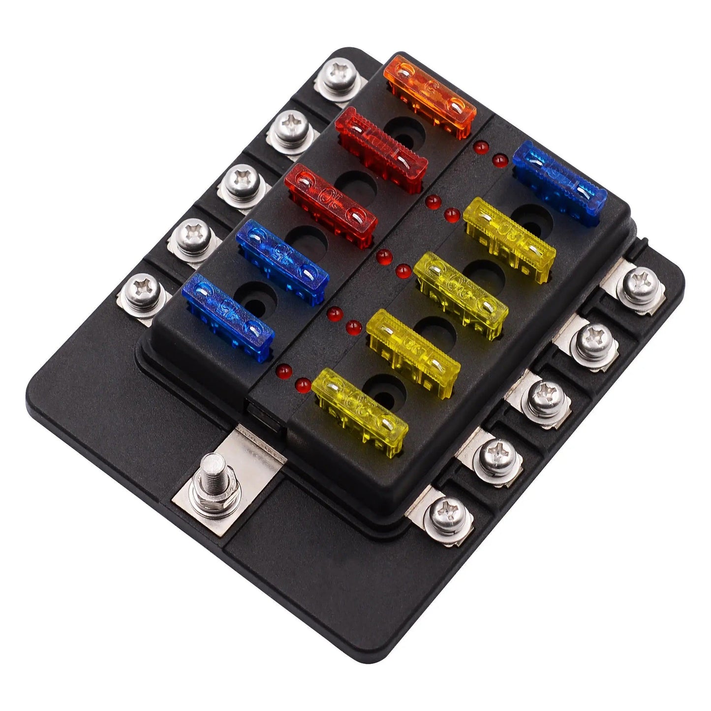 Get Organized and Protected with the 10 Way Fuse Box with Blade Block Holder Kit - Electromann SA