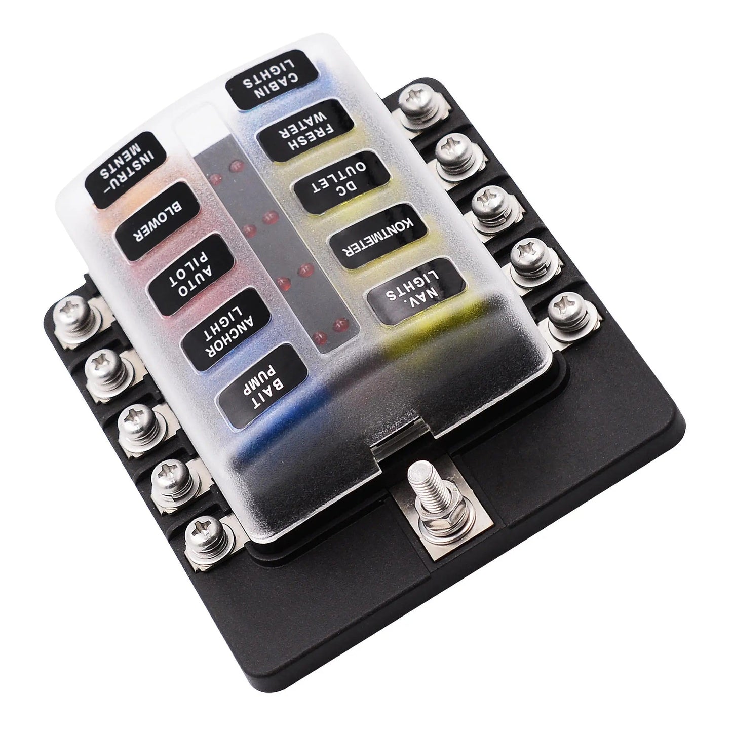 Get Organized and Protected with the 10 Way Fuse Box with Blade Block Holder Kit - Electromann SA