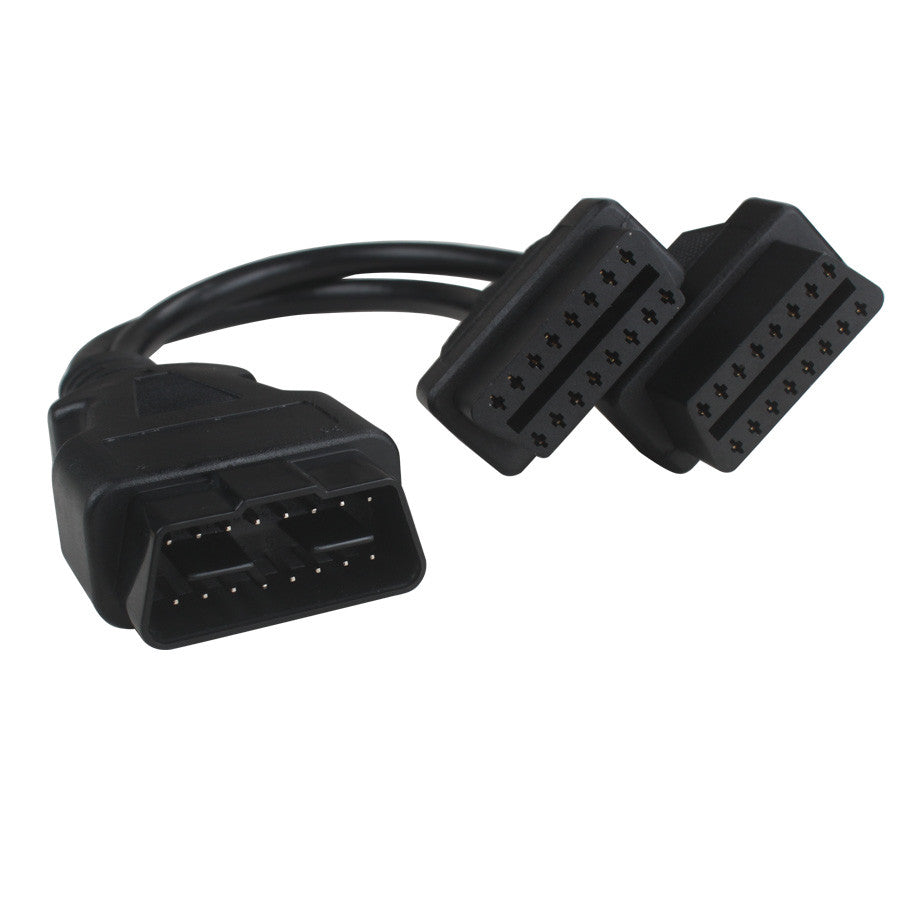 OBD2 One to Two Auto Conversion Plug Separator with Two Full 16 Pin Cables - Electromann SA