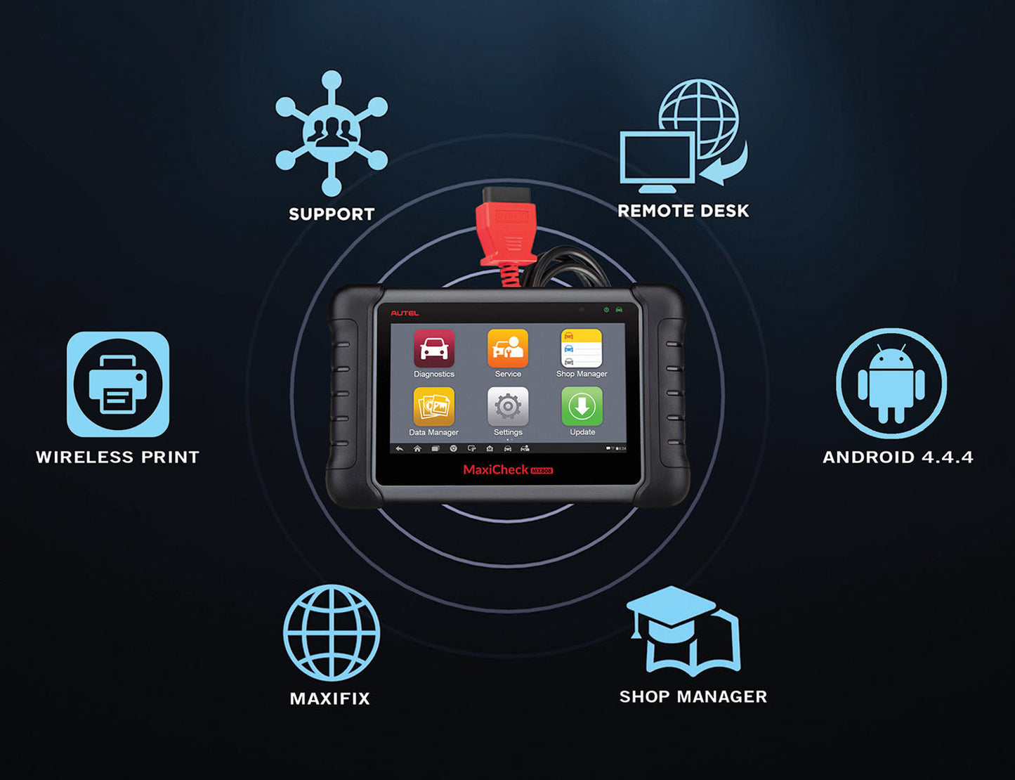 Autel MaxiCheck MX808s Updated 2023 Version | Full System Diagnostic Scanner & Service Tool (80+ Car Makes) - Electromann SA