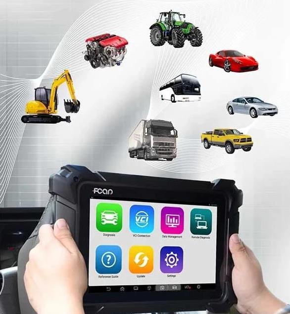 Fcar F7S-G Master (12V & 24V) Diagnostic Scanner for Trucks, Earth Moving & Cars - Electromann SA