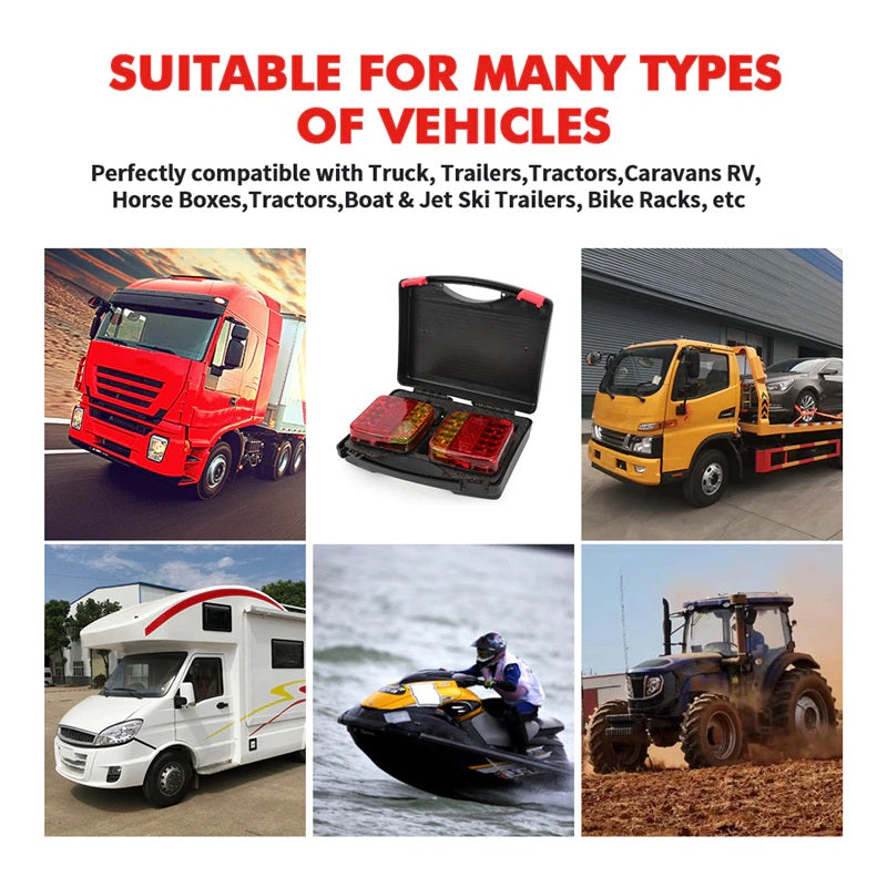 Magnetic Wireless LED Truck/Trailer Tail Light Kit - Convenient and Reliable Lighting Solution (10004776 - Electromann SA