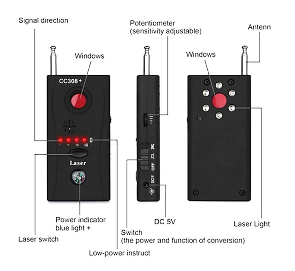 Full Range Bug, Wireless Signal Detector - Electromann SA