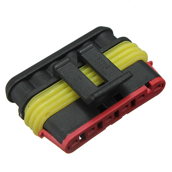 6 Pin Way Sealed Waterproof Electrical Wire Connector Plug - Electromann SA