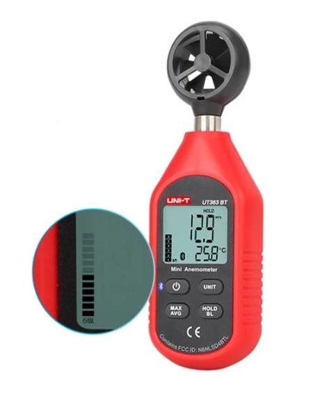 UNI-T UT363BT Bluetooth Mini Wind Speed Meter - Electromann SA