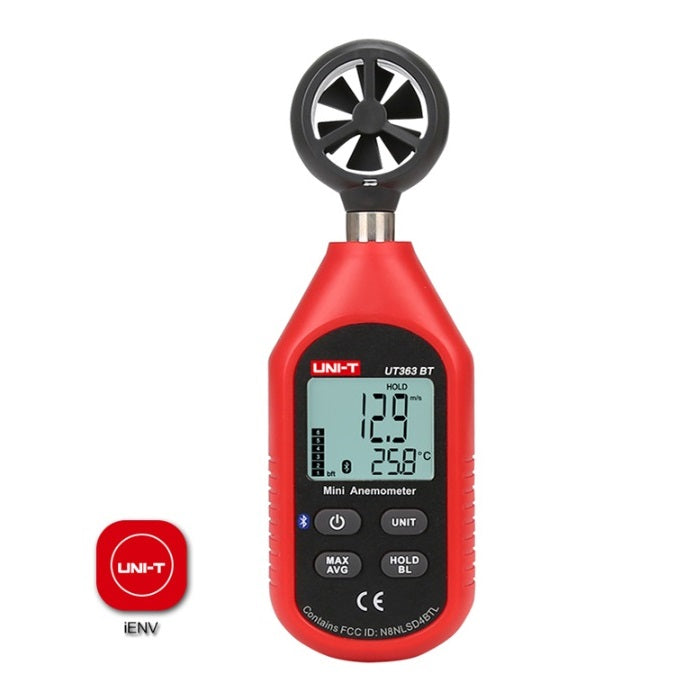 UNI-T UT363BT Bluetooth Mini Wind Speed Meter - Electromann SA