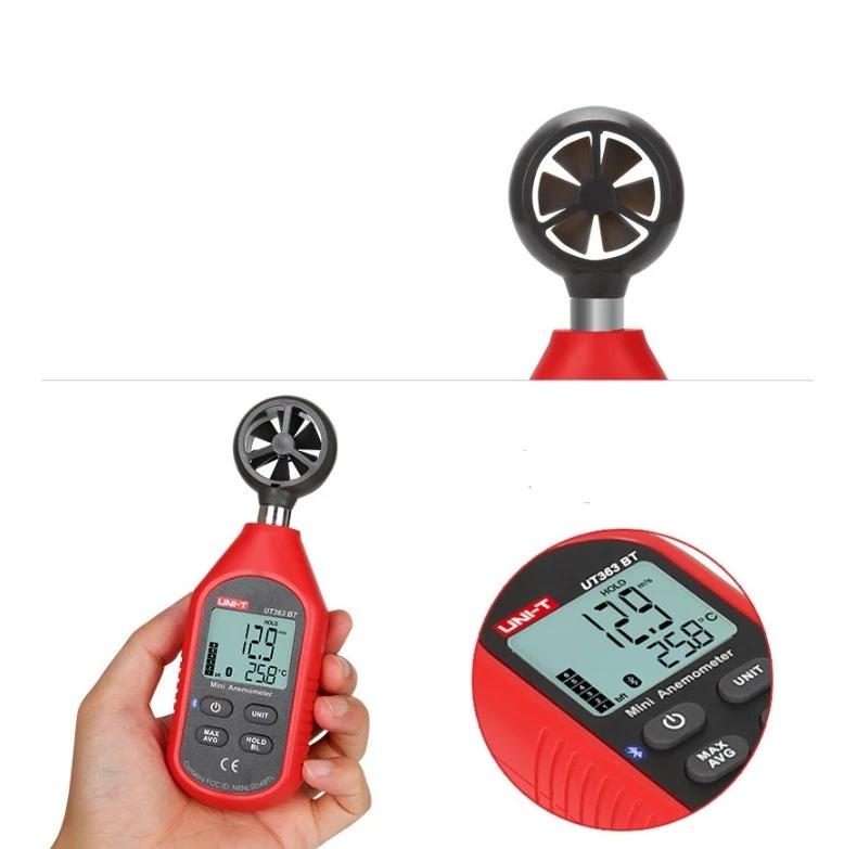 UNI-T UT363BT Bluetooth Mini Wind Speed Meter - Electromann SA