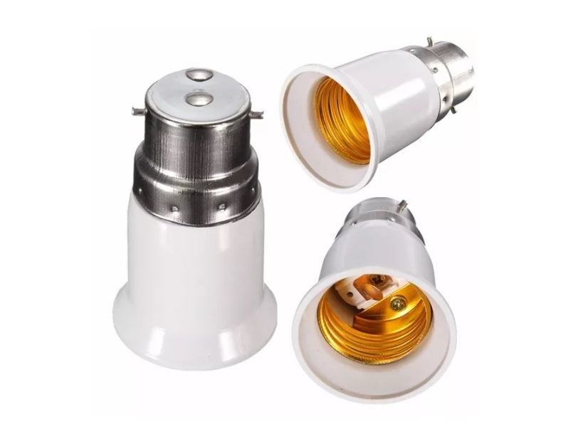 B22 to E27 LED Light Bulb Adapter - Electromann SA