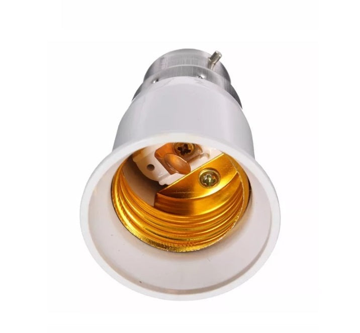 B22 to E27 LED Light Bulb Adapter - Electromann SA
