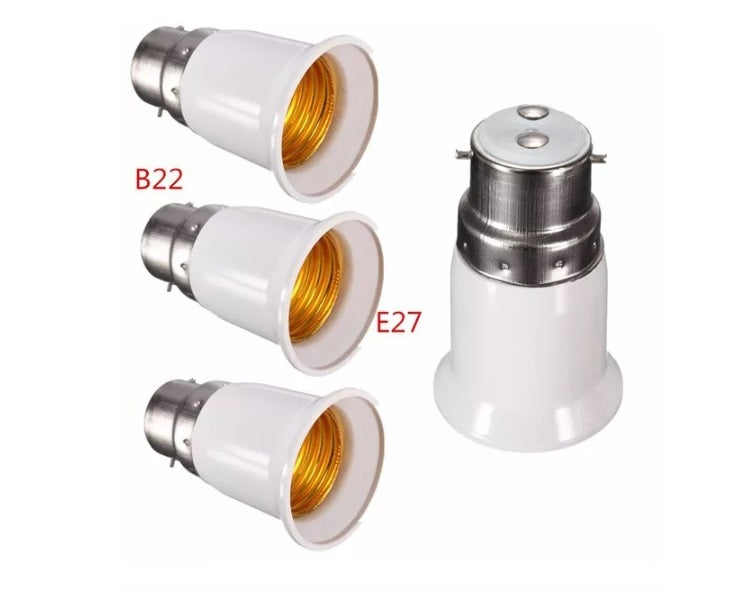 B22 to E27 LED Light Bulb Adapter - Electromann SA