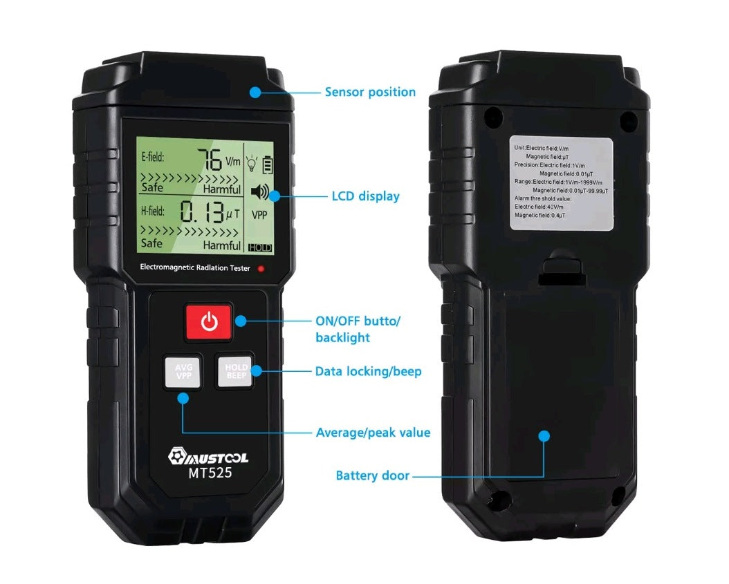 MUSTOOL MT525 Electromagnetic Radiation Tester - Electromann SA