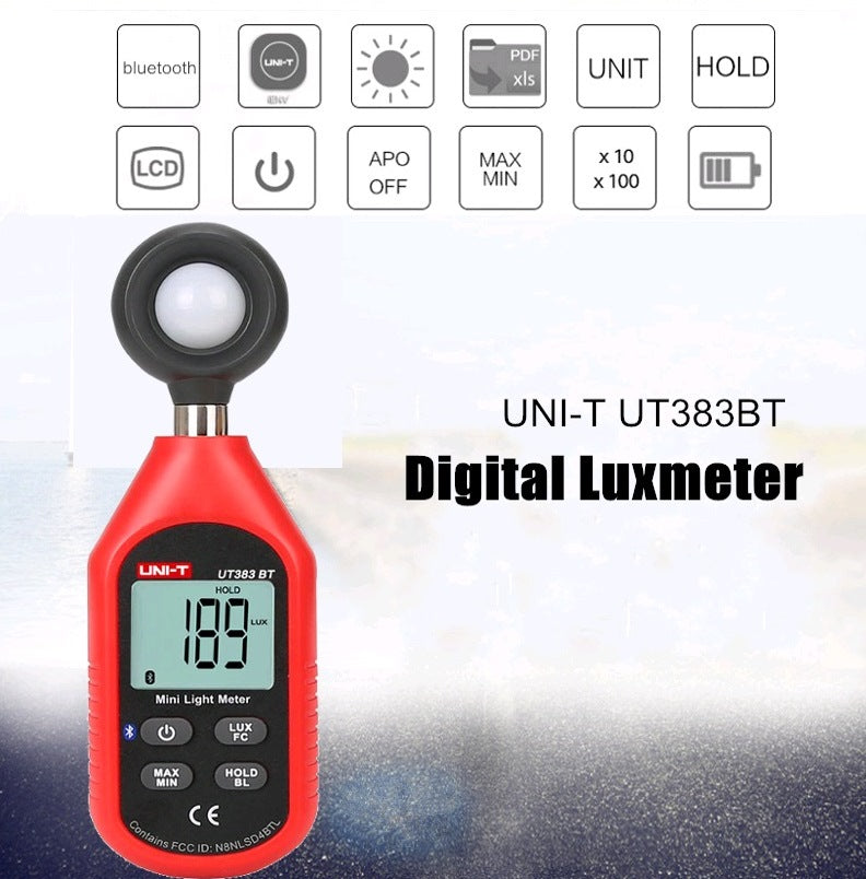 UNI-T UT383BT bluetooth Digital Luxmeter - Electromann SA