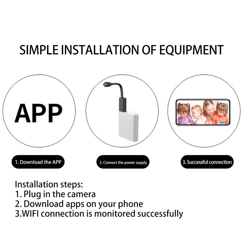 Xiaovv 1080P WIFI USB Mini IP Camera 140° - Electromann SA