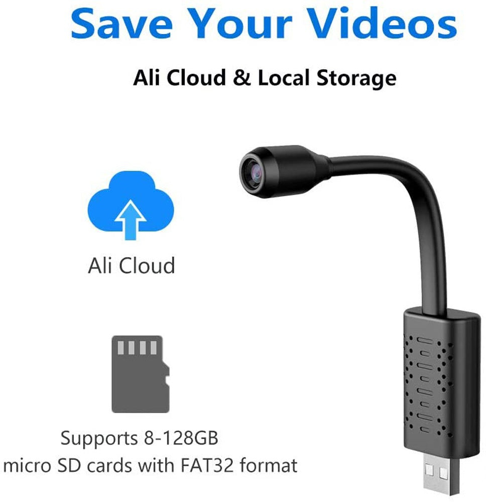 Xiaovv 1080P WIFI USB Mini IP Camera 140° - Electromann SA
