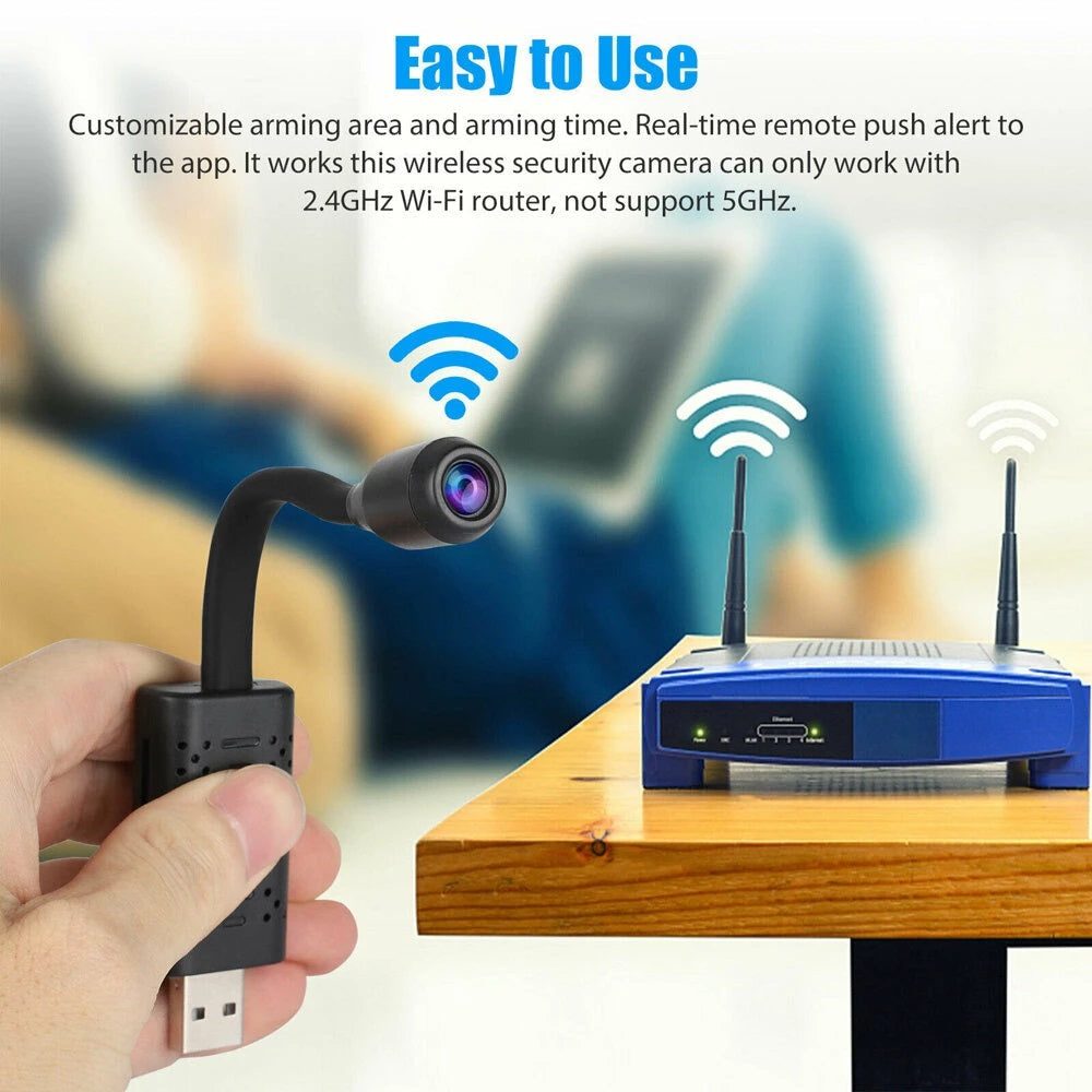 Xiaovv 1080P WIFI USB Mini IP Camera 140° - Electromann SA