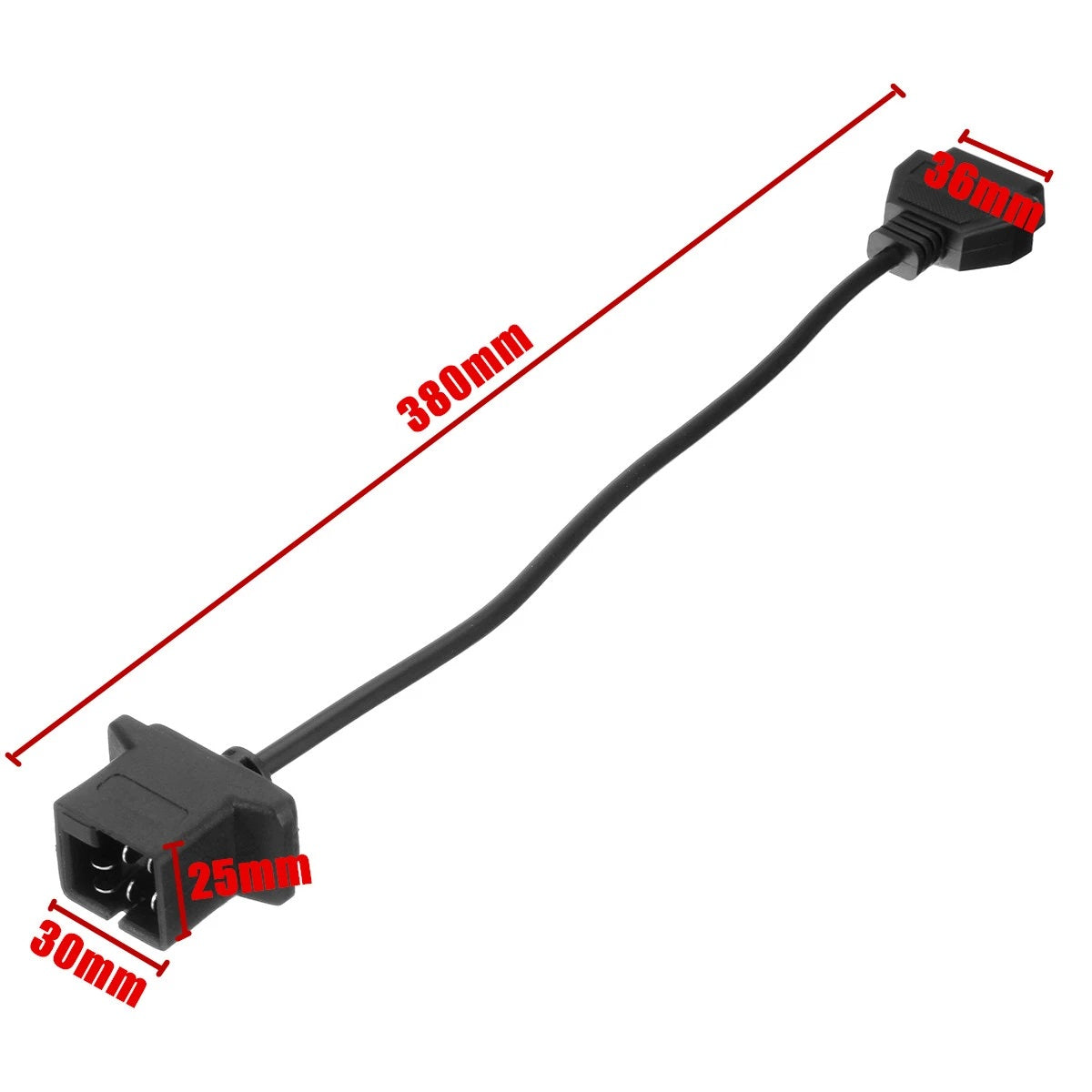6 Pin OBD to OBD2 Adapter Cable for Jeep/Dodge - Electromann SA