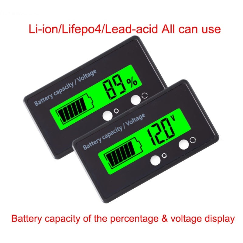 5-72V LCD Lithium/Lead Acid Battery Indicator - Electromann SA