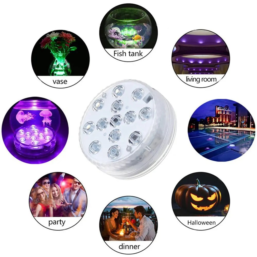 RGB Submersible Remote Controlled LED Light - Electromann SA