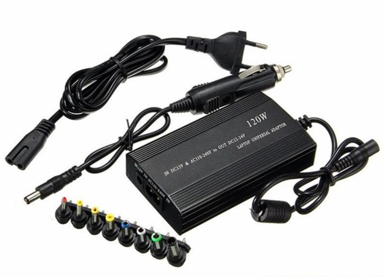 120W Universal Laptop DC Car Charger Kit - Electromann SA