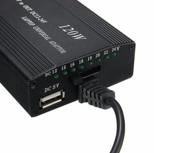 120W Universal Laptop DC Car Charger Kit - Electromann SA