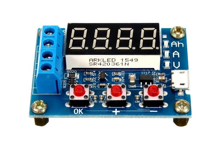 1.2v - 12v Battery Capacity Tester For 18650 li-ion/lead-acid Batteries - Electromann SA