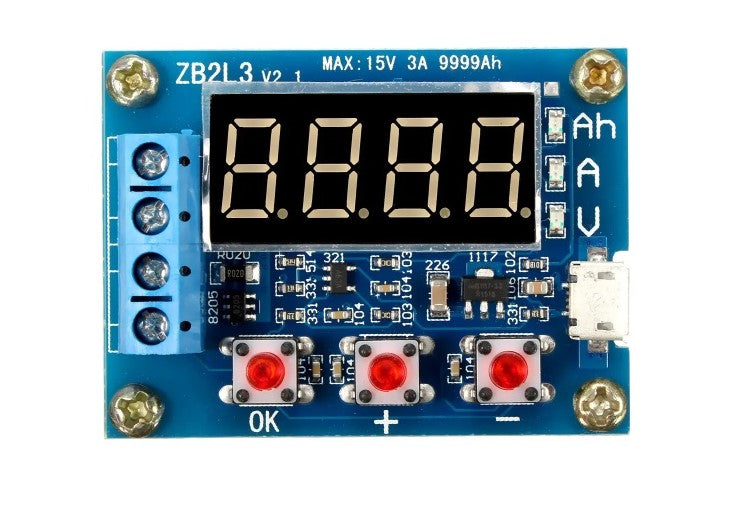 1.2v - 12v Battery Capacity Tester For 18650 li-ion/lead-acid Batteries - Electromann SA