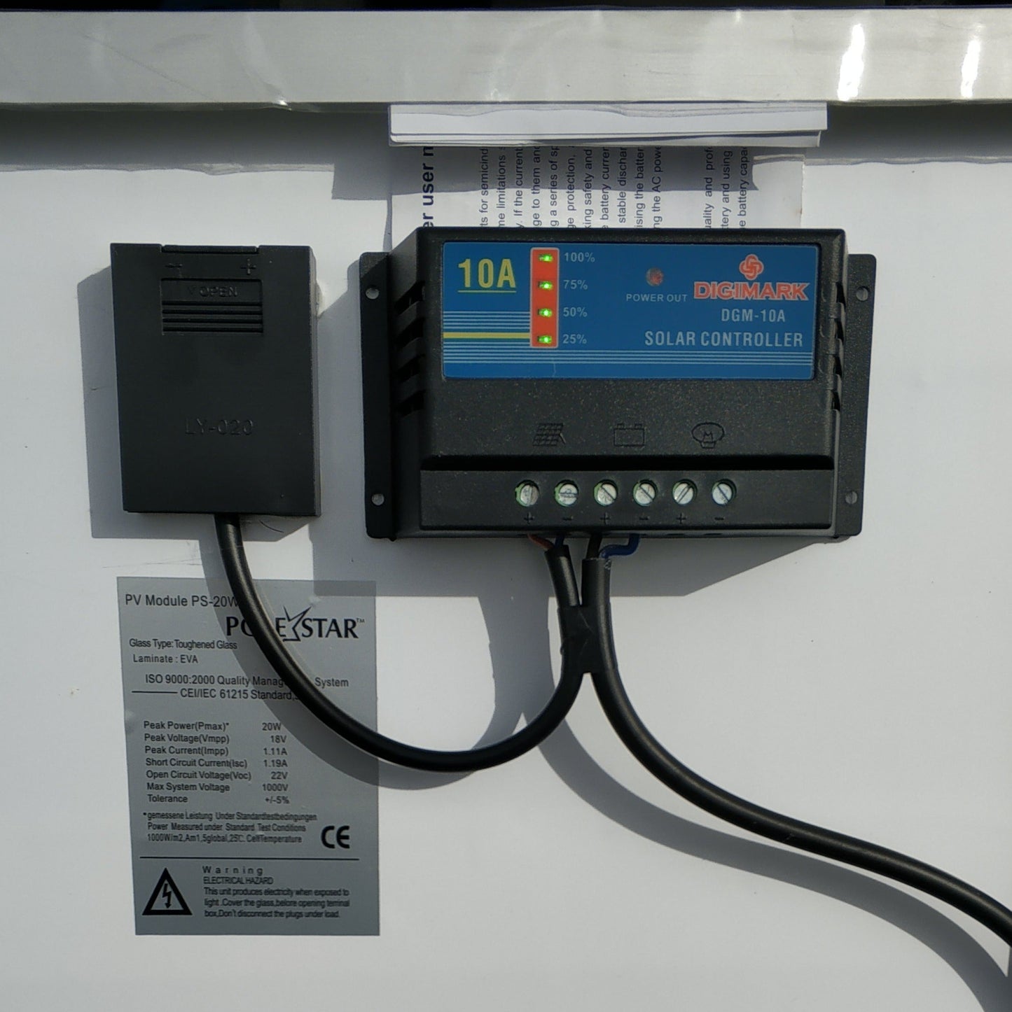 30W 10A Solar Car/Boat Battery Charger Kit - Electromann SA