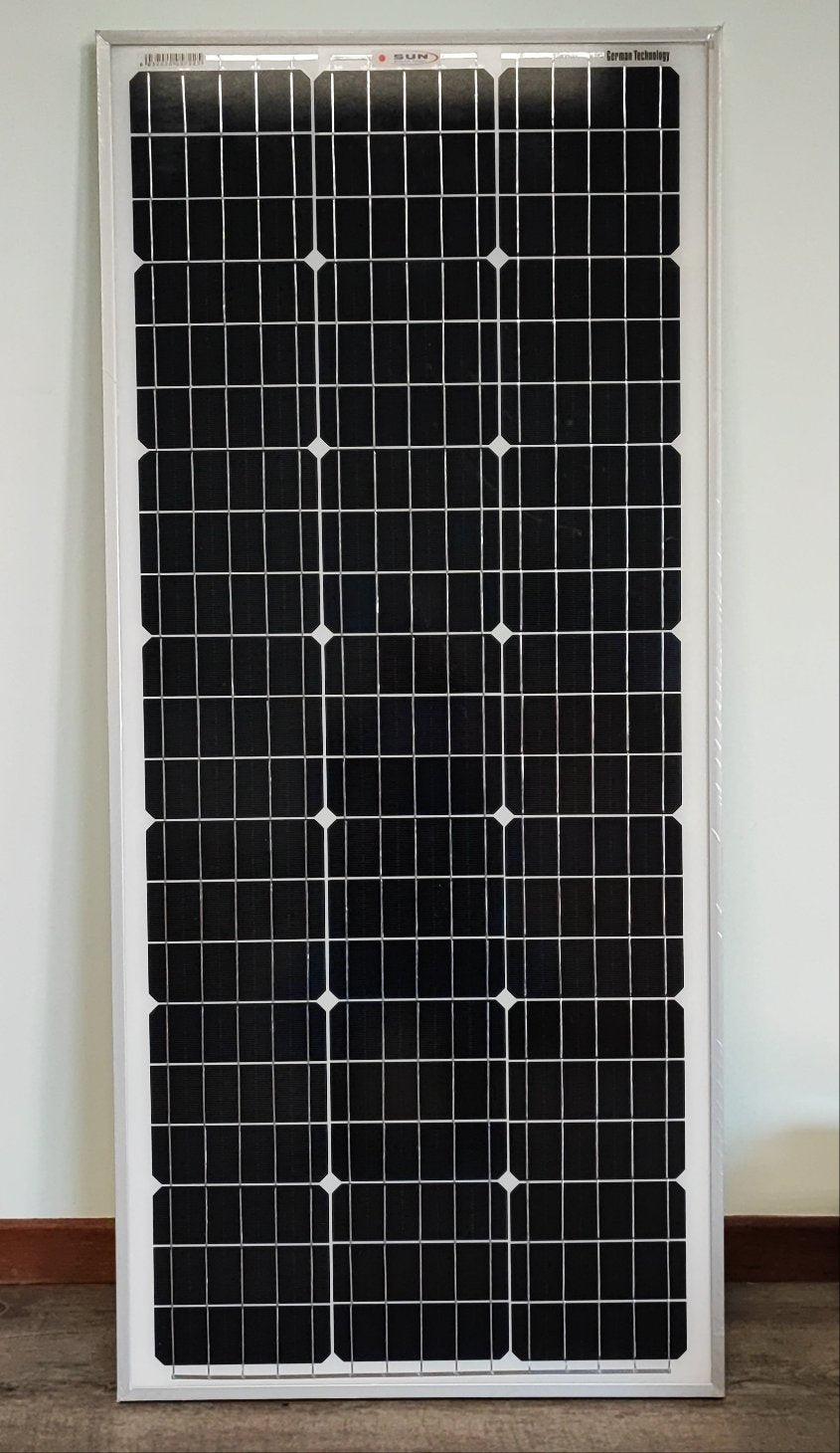 100W Mono 10A Solar Car/Boat Battery Charger Kit - Electromann SA