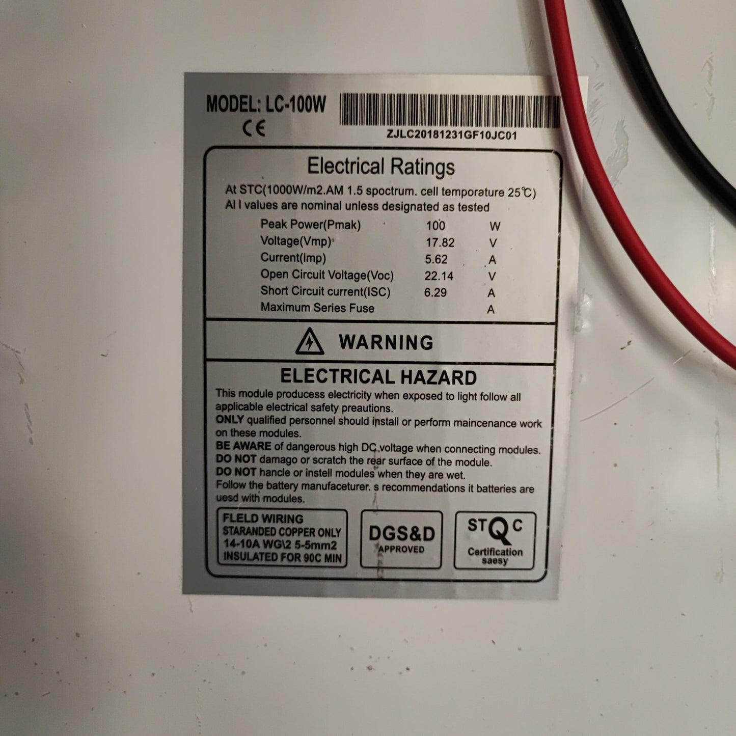 100W Mono 20A Solar Car/Boat Battery Charger Kit - Electromann SA