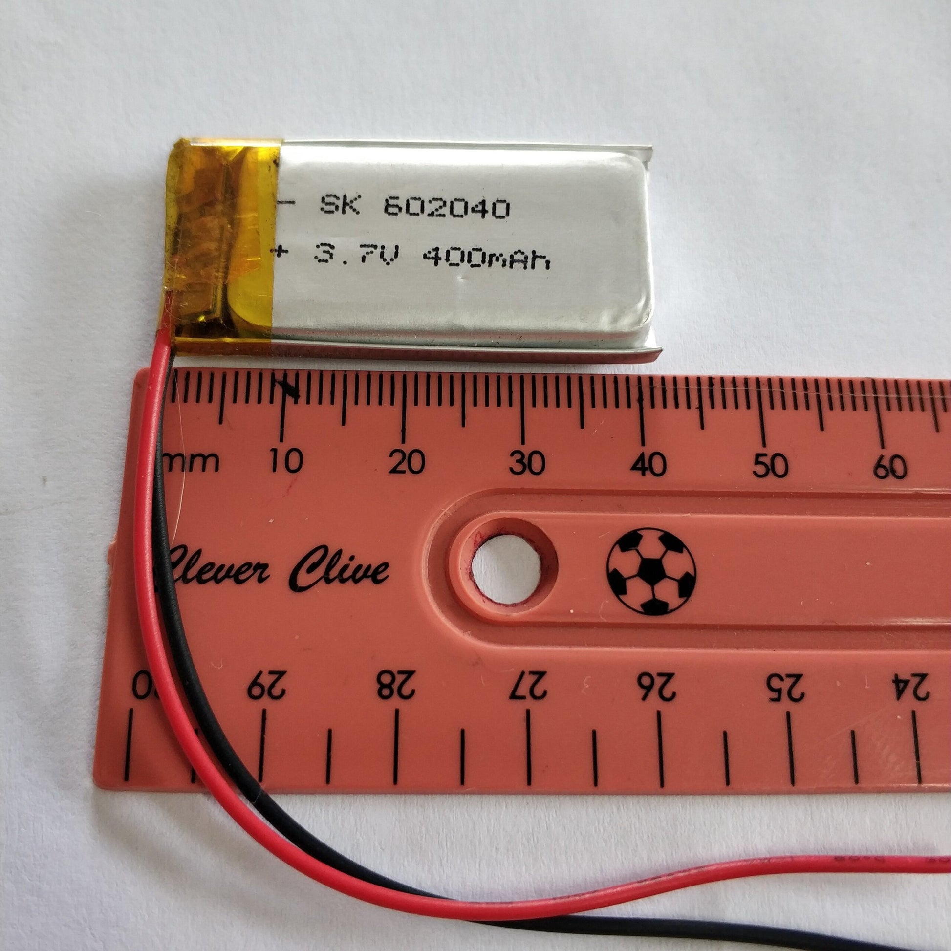 3.7V 400mAh Re-chargeable Li-ion Battery - Electromann SA