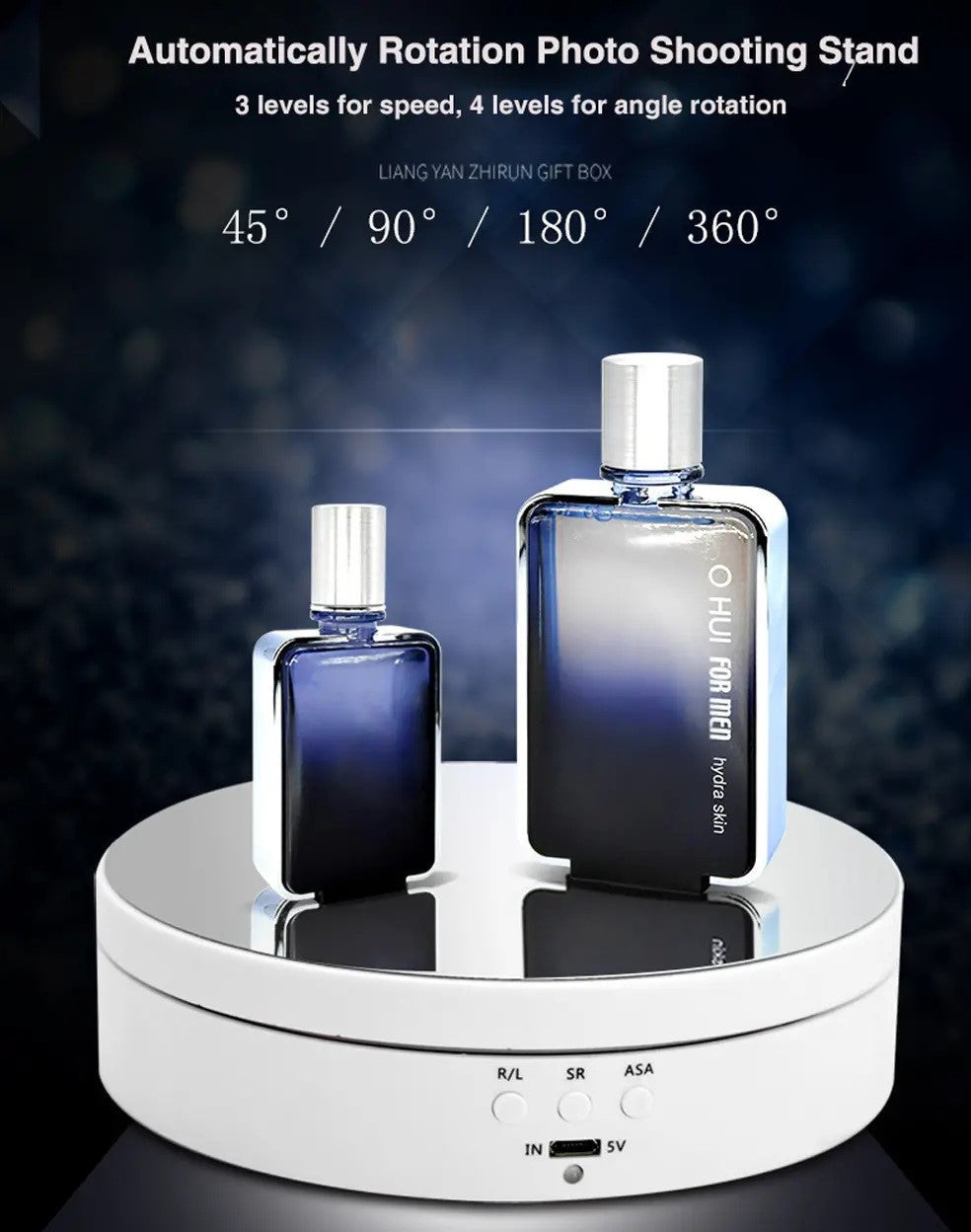 360 Degree Round Rotating Automatic Display Stand - Electromann SA