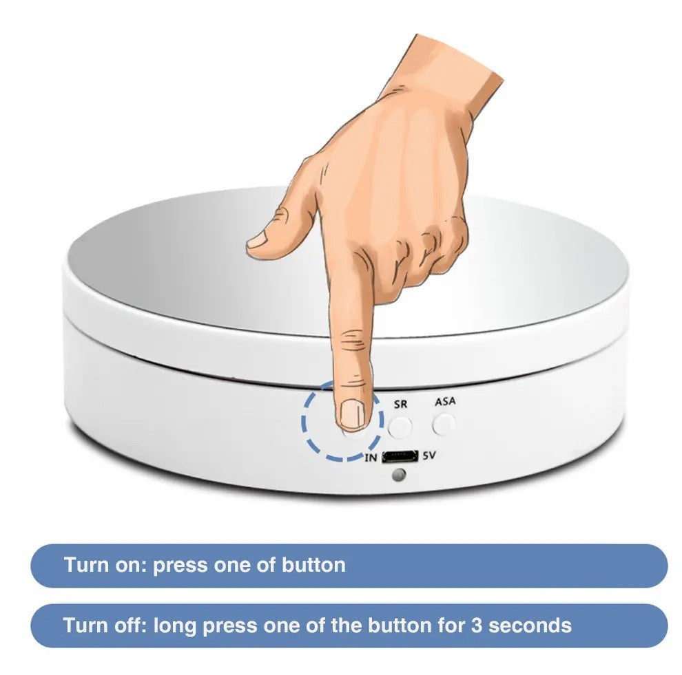 360 Degree Round Rotating Automatic Display Stand - Electromann SA