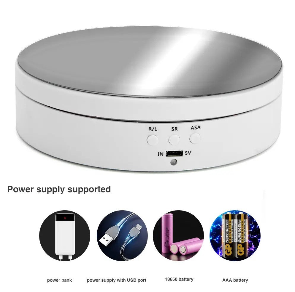 360 Degree Round Rotating Automatic Display Stand - Electromann SA