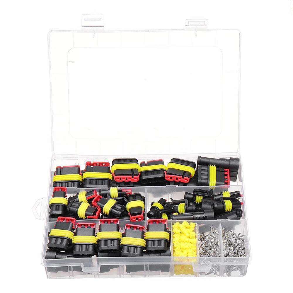 352pcs Waterproof Electrical Wire Connector 1/2/3/4 Pin Kit - Electromann SA