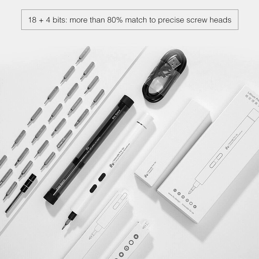 Cordless Electric Power Screwdriver Rechargeable Lithium Precision Steel Bits Repair Tools - Electromann SA