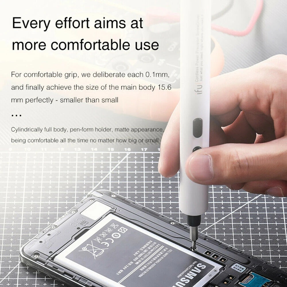 Cordless Electric Power Screwdriver Rechargeable Lithium Precision Steel Bits Repair Tools - Electromann SA