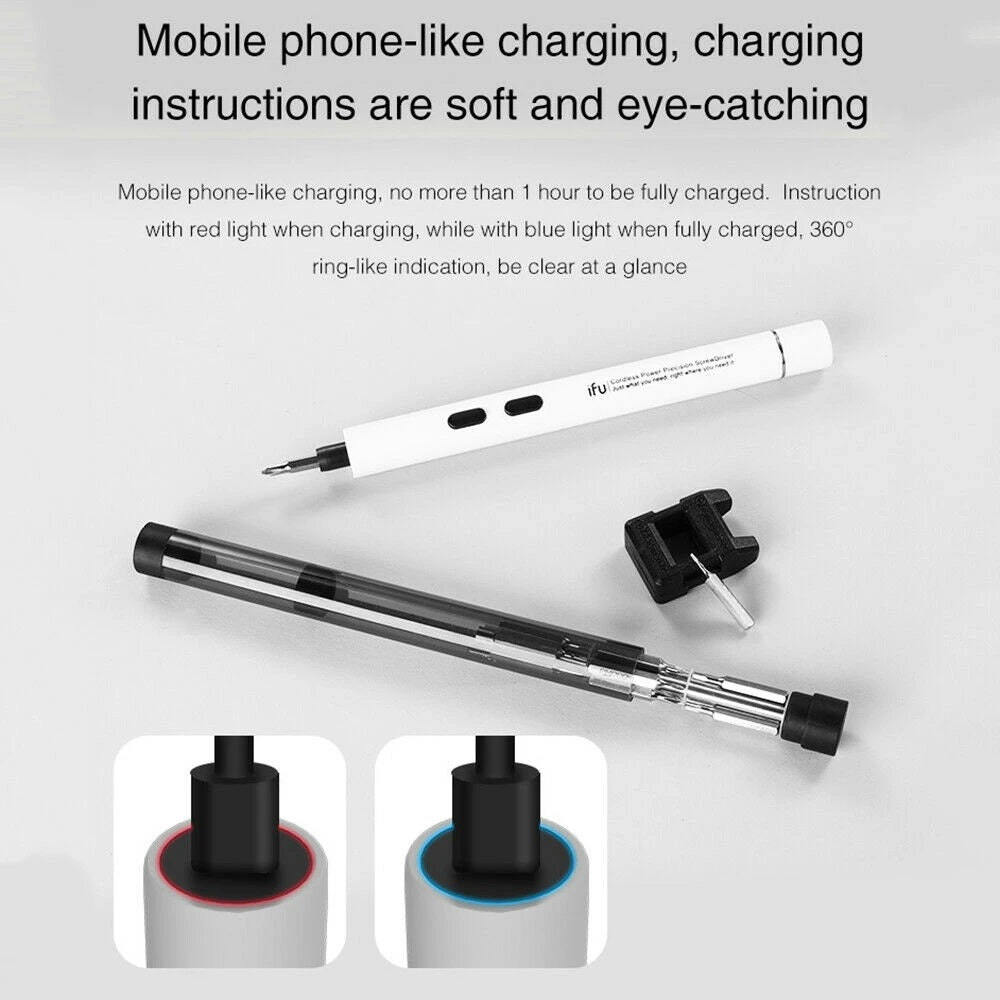 Cordless Electric Power Screwdriver Rechargeable Lithium Precision Steel Bits Repair Tools - Electromann SA