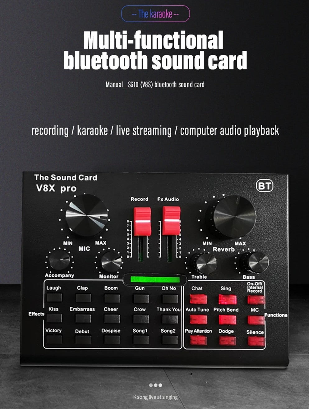 BM800 Condenser Microphone Pro Audio Studio Sound Recording Kit - Professional-Quality Microphone for Clear and Detailed Sound Recording - Electromann SA